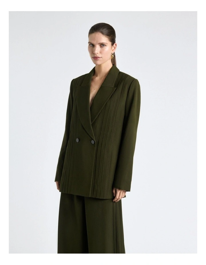 Viscose Twill Pin Tuck Blazer image 3