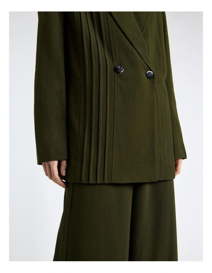 Viscose Twill Pin Tuck Blazer image 4