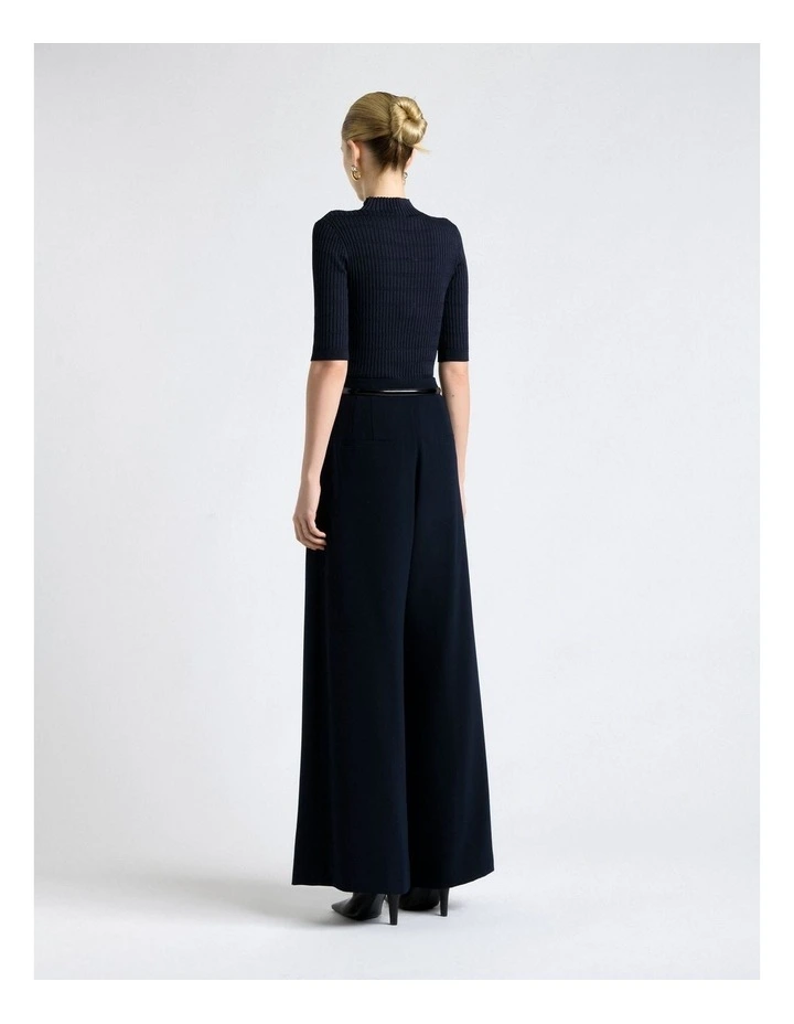 Recycled Crepe Pleat Wide Leg Pant image 2