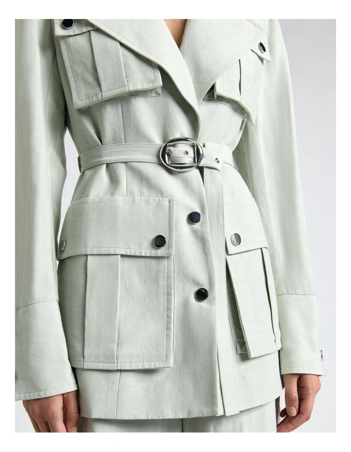 Moonlight Viscose Blend Utility Jacket image 4