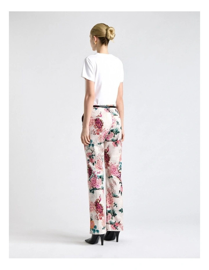 Garden Faille Straight Leg Pant in Cream image 2