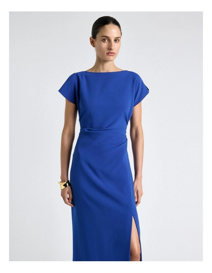 Cobalt Split Sleeve Column Midi Dress image 3