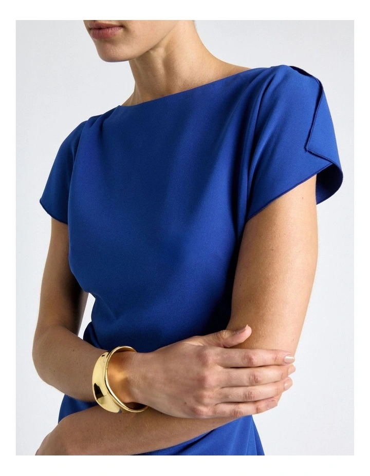 Cobalt Split Sleeve Column Midi Dress image 4