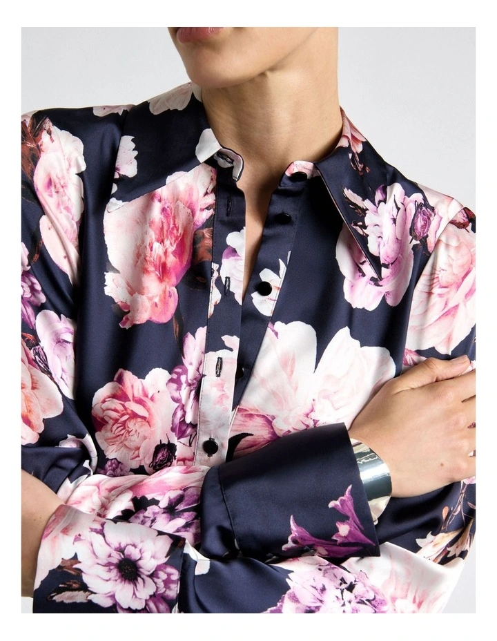 Photographic Rose Satin Shirt image 4