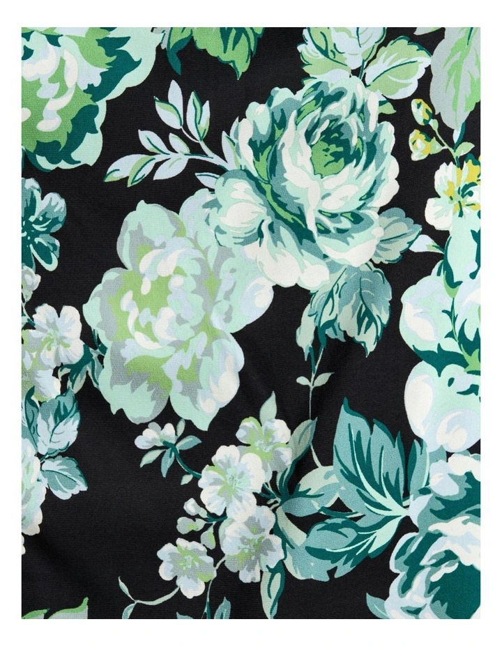 Ophelia Stretch Viscose Midi Dress in Green image 5