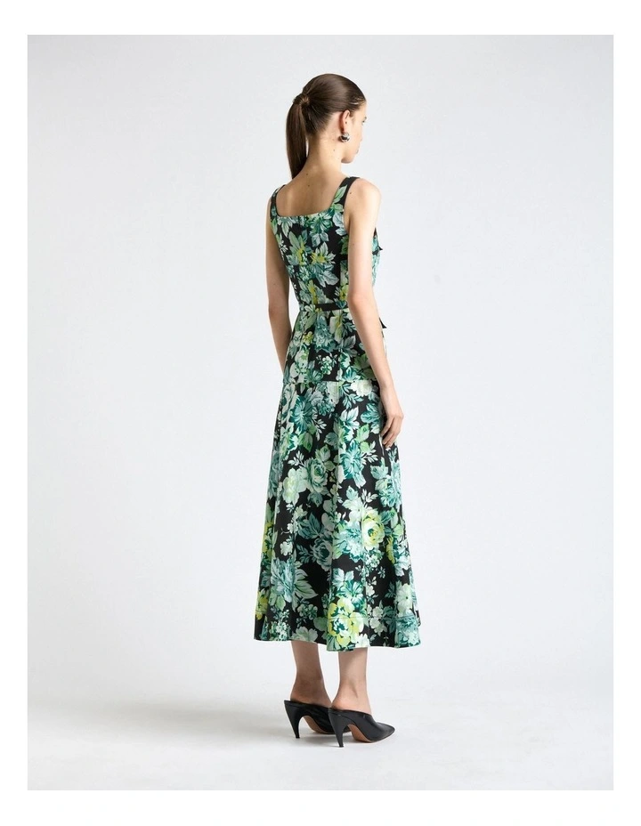 Ophelia Viscose Blend Maxi Dress in Green image 2