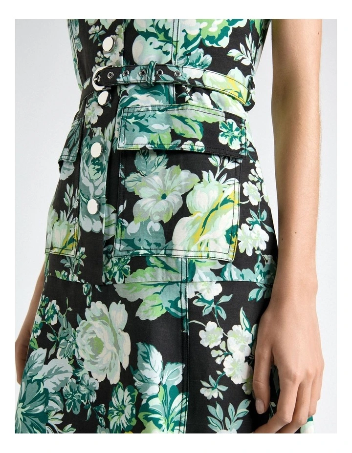 Ophelia Viscose Blend Maxi Dress in Green image 4