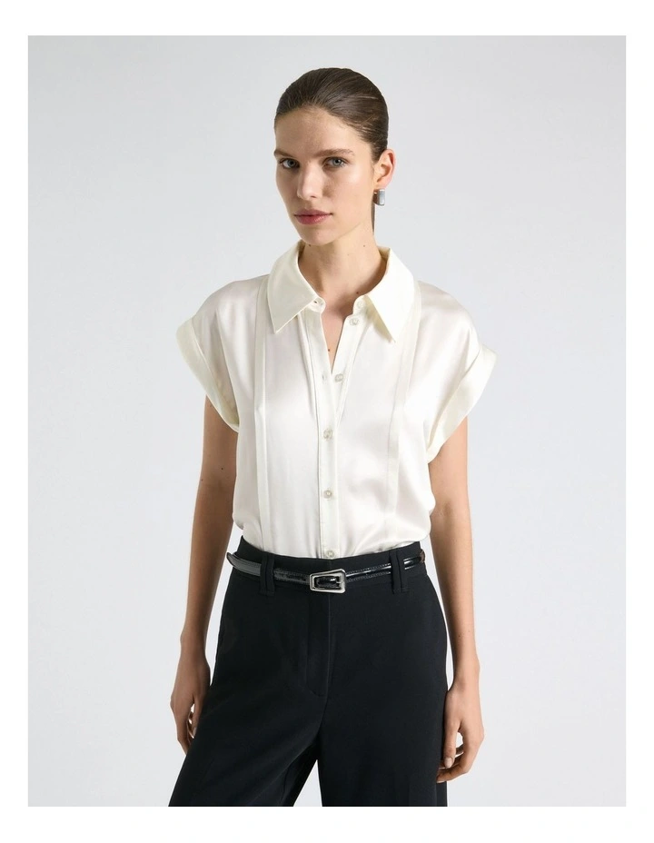 Satin Tilt Sleeve Blouse image 3
