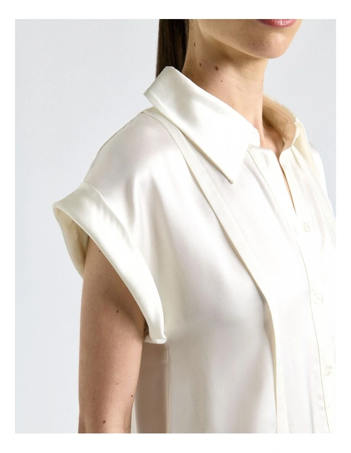 Satin Tilt Sleeve Blouse image 5