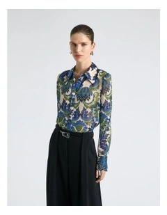 Mirage Satin Shirt in Cream
