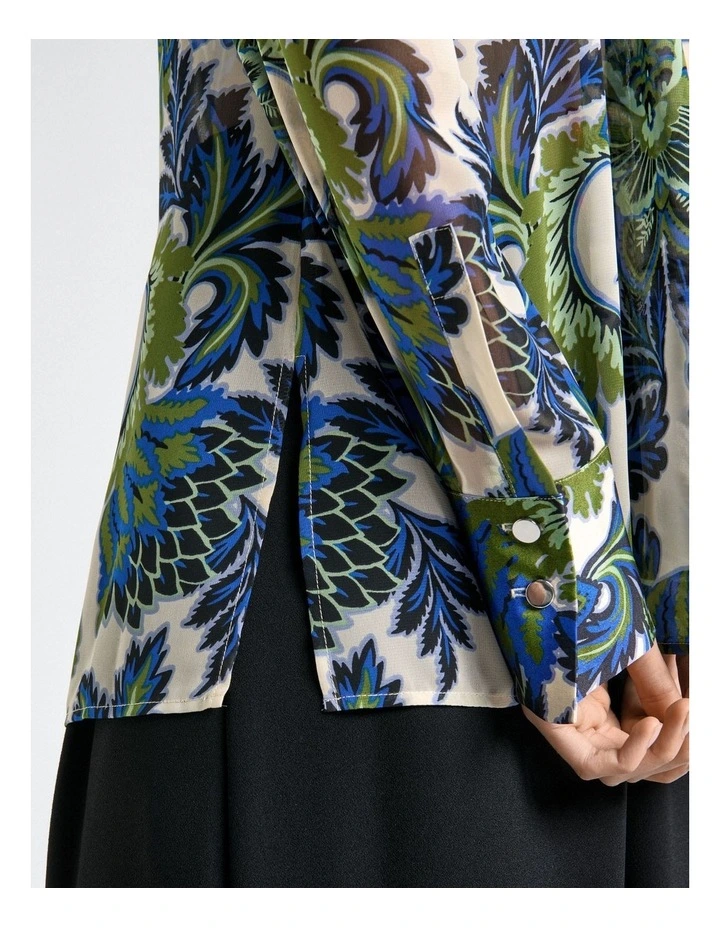 Mirage Satin Shirt in Cream image 5
