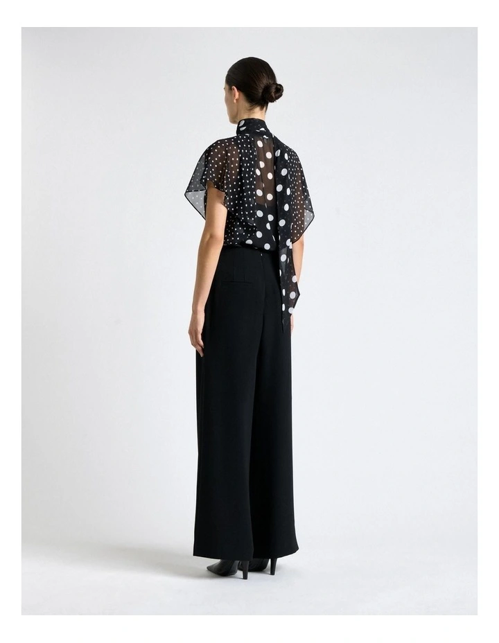 Recycled Crepe Pleated Wide Leg Pant image 2