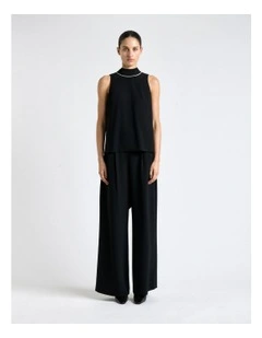 Recycled Crepe White Bind Top