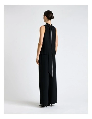 Recycled Crepe White Bind Top