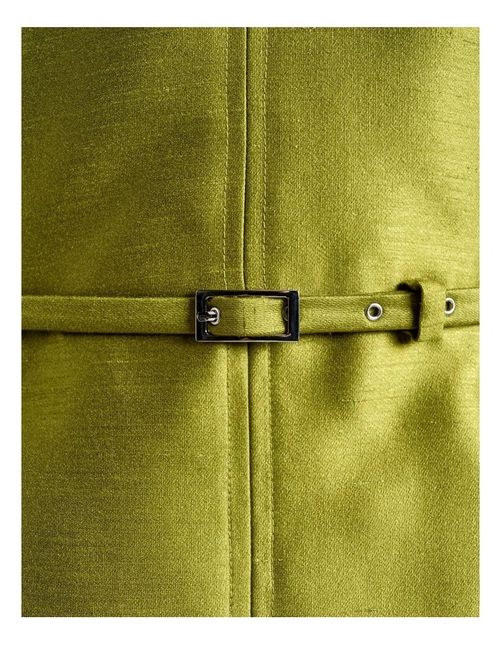 Viscose Lurex Mini Dress in Green image 5