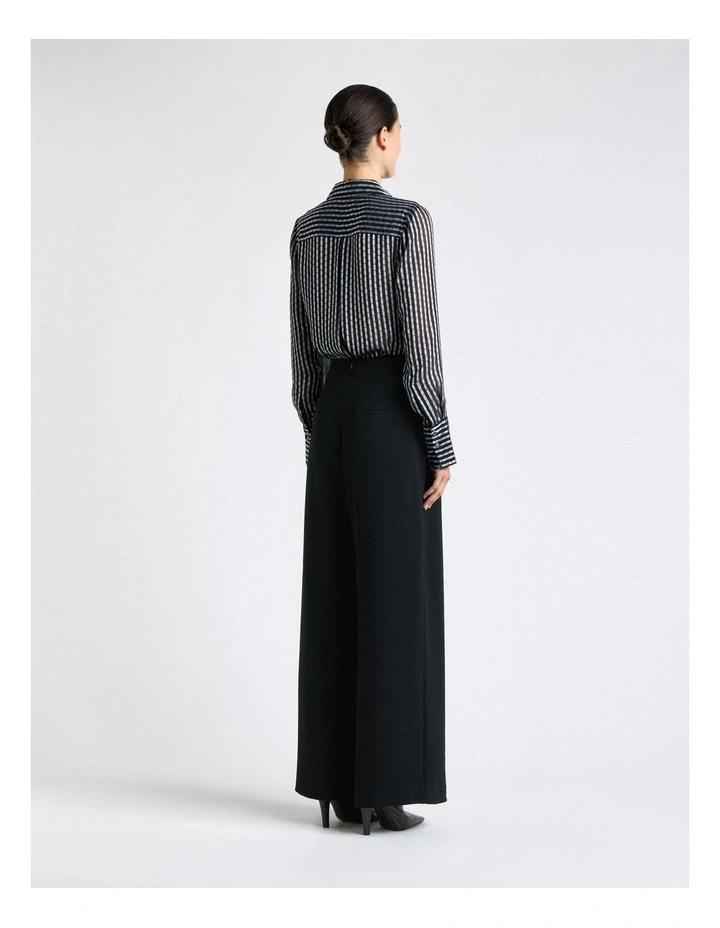 Burnout Textured Stripe Shirt in Blue image 2