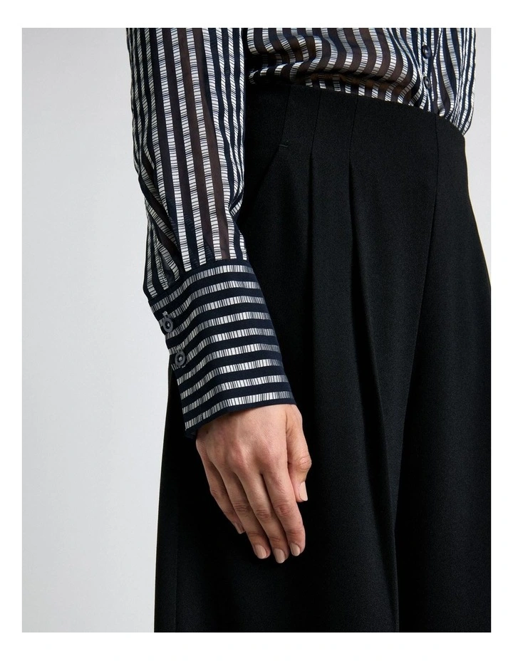 Burnout Textured Stripe Shirt in Blue image 4