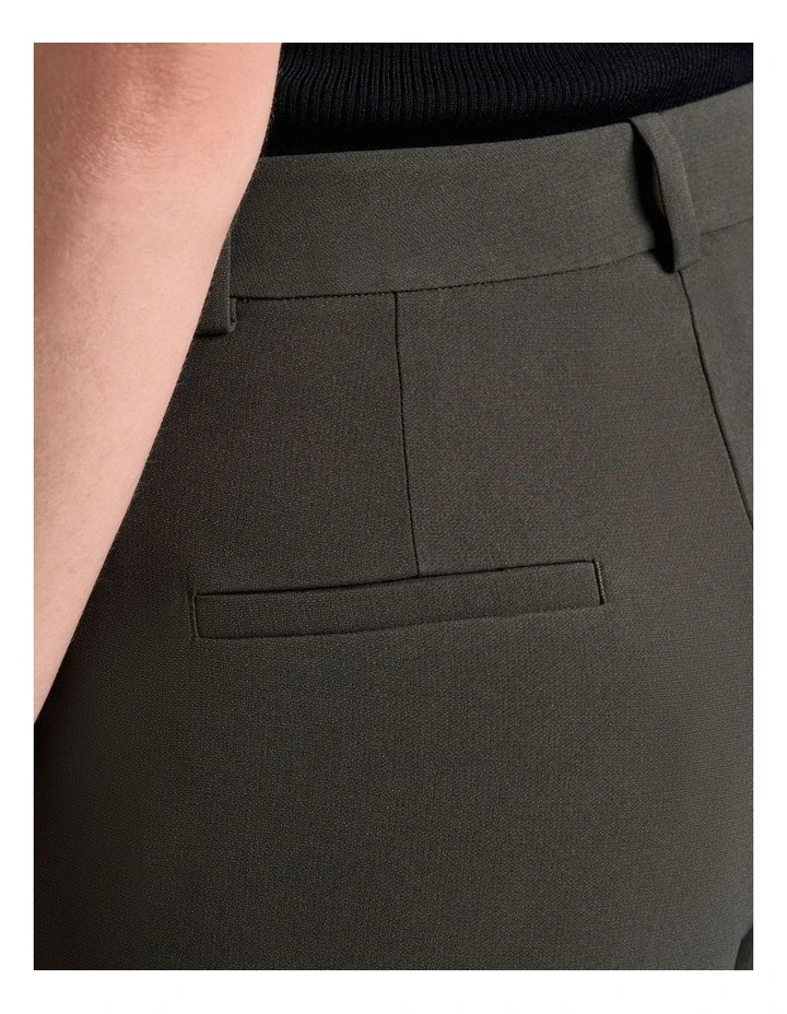Acetate Crepe Bootleg Pant in Green image 5