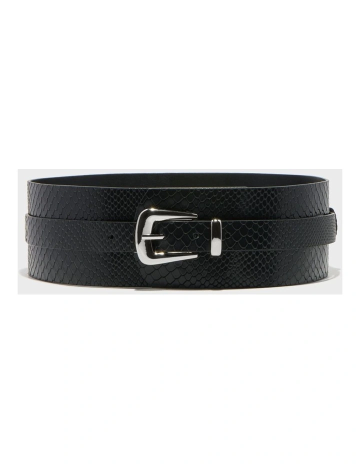 Leather Corset Belt in Black image 1