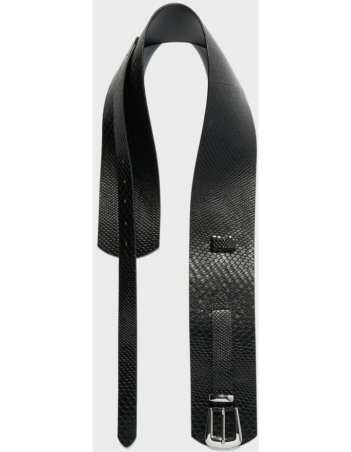 Leather Corset Belt in Black image 2