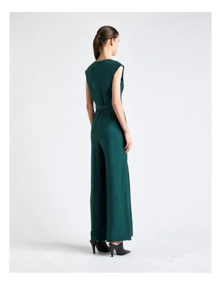 Pine Viscose Blend Sleeveless Jumpsuit image 2