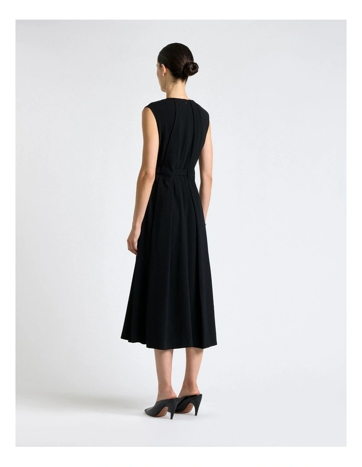 Recycled Crepe Sculpted Midi Dress image 2