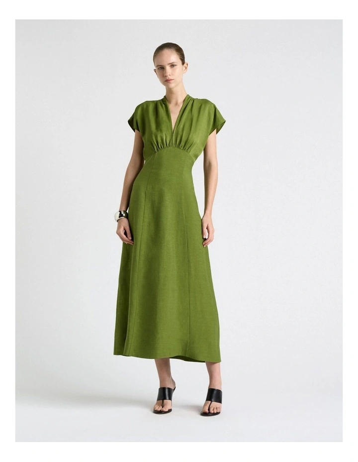 Viscose Blend Sculpted Bodice Dress image 1