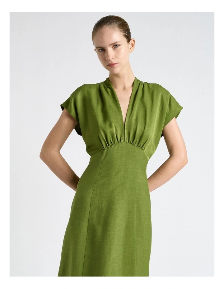 Viscose Blend Sculpted Bodice Dress image 3