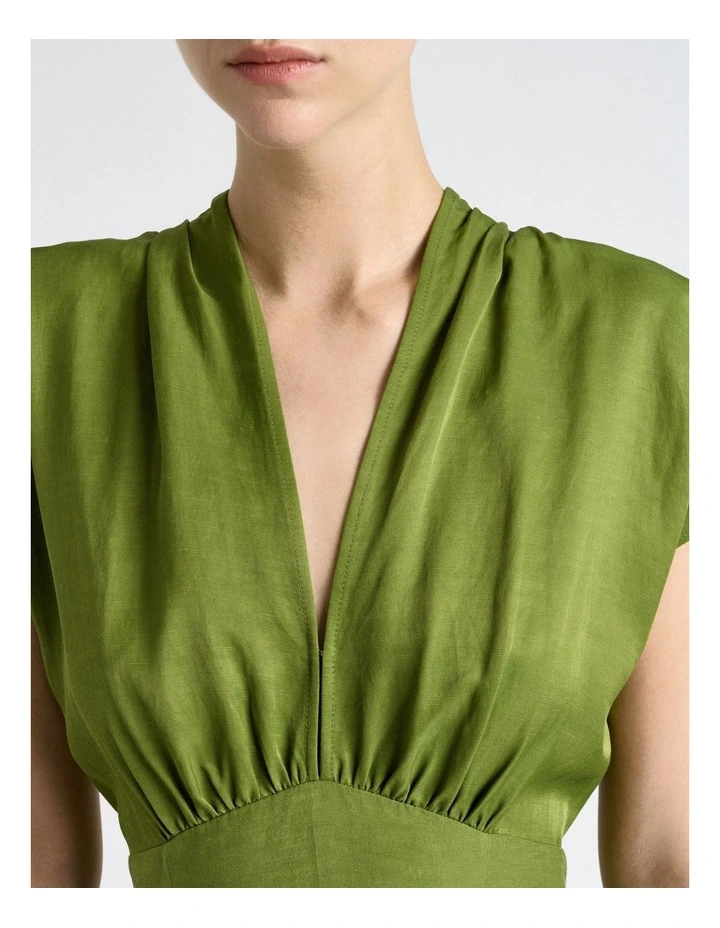 Viscose Blend Sculpted Bodice Dress image 4