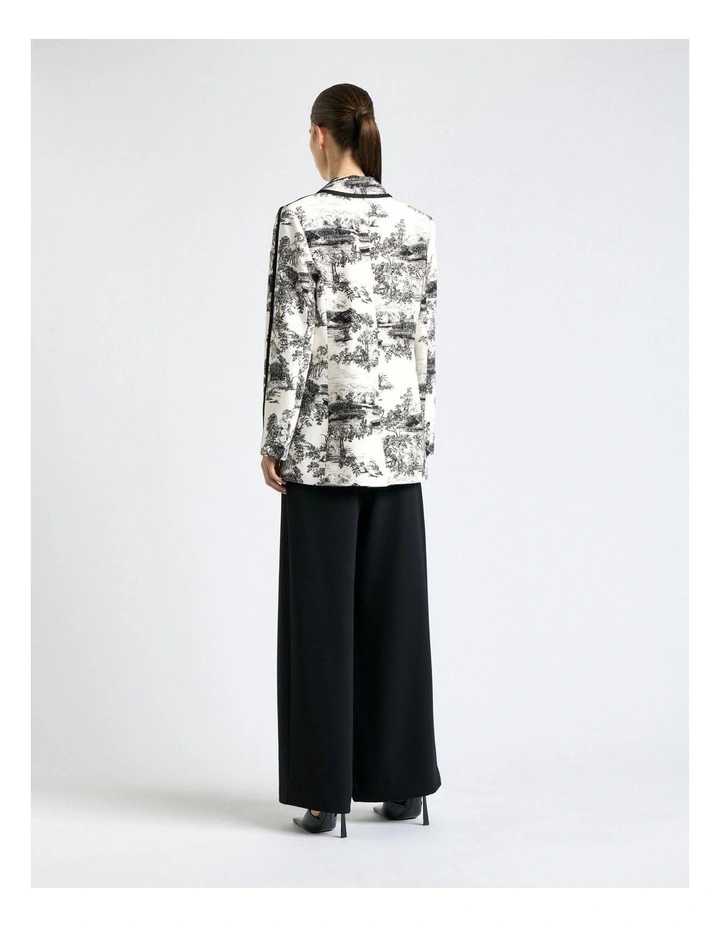 Porcelain Toile Blazer in Cream image 2