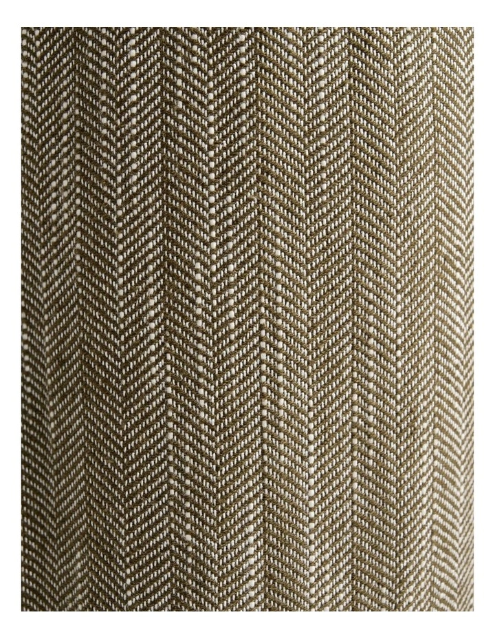 European Herringbone Cropped Cuffed Pant in Green image 4