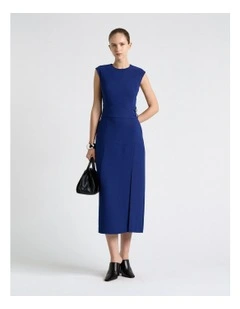 Recycled Double Weave Pencil Midi Dress