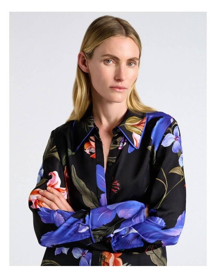 Midnight Tropical Piped Shirt image 3