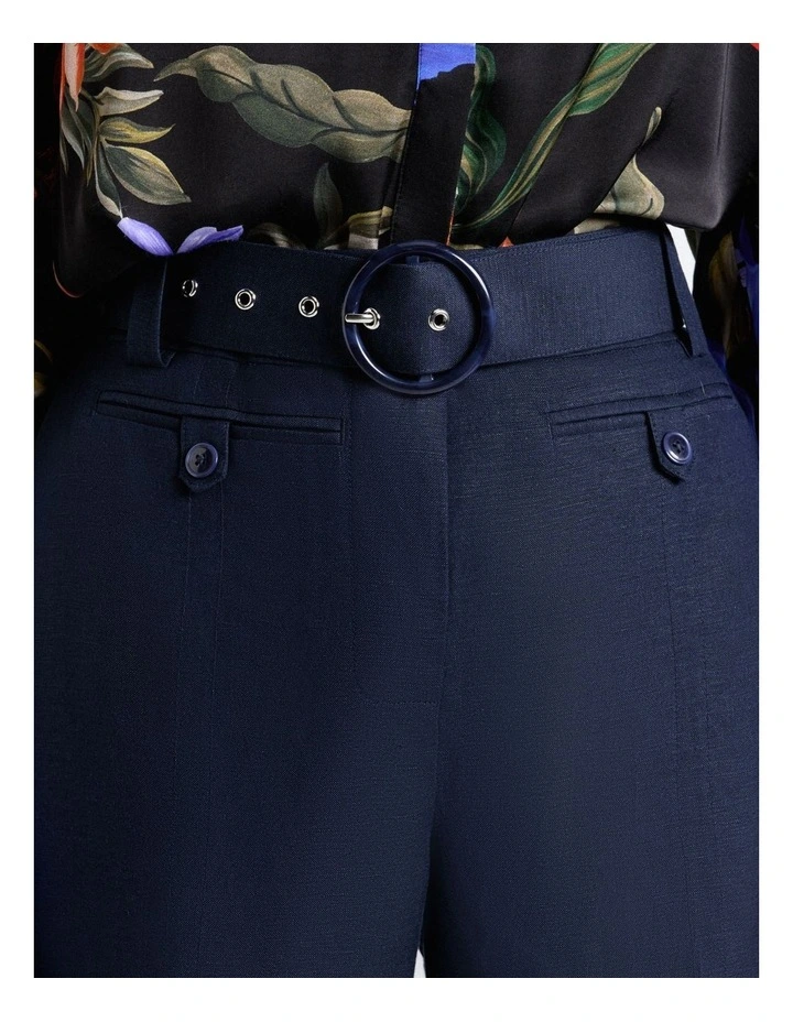 Linen Blend High Waisted Pant image 4