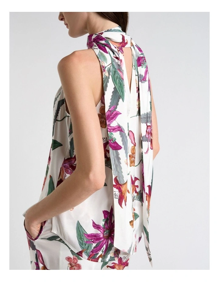 Wild Orchid Twill Halter Neck Top image 4