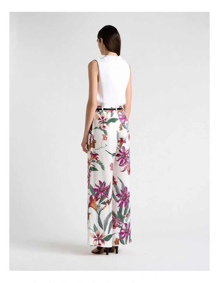 Satin Cowl Neck Top in Cream image 2