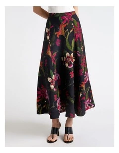 Wild Orchid Full Midi Skirt
