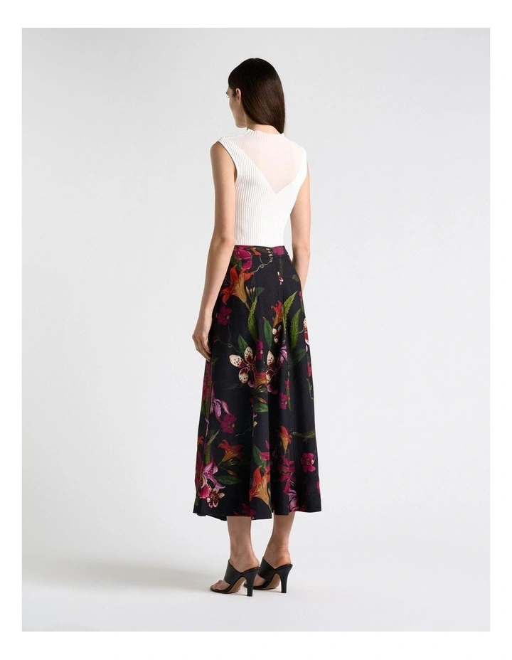 Wild Orchid Full Midi Skirt image 2
