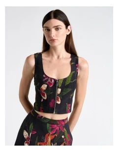 Wild Orchid Zip Bustier