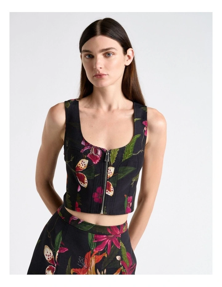 Wild Orchid Zip Bustier image 1