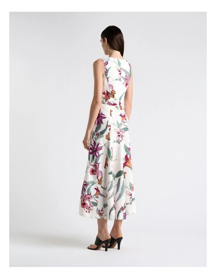 Wild Orchid Zip Through Midi Dress image 2