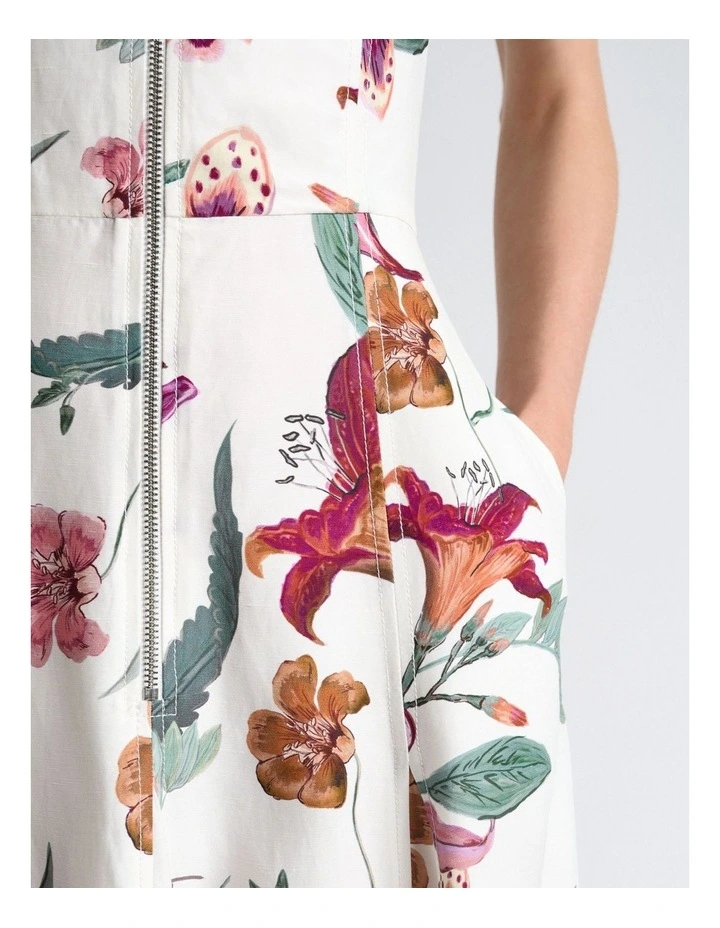 Wild Orchid Zip Through Midi Dress image 4