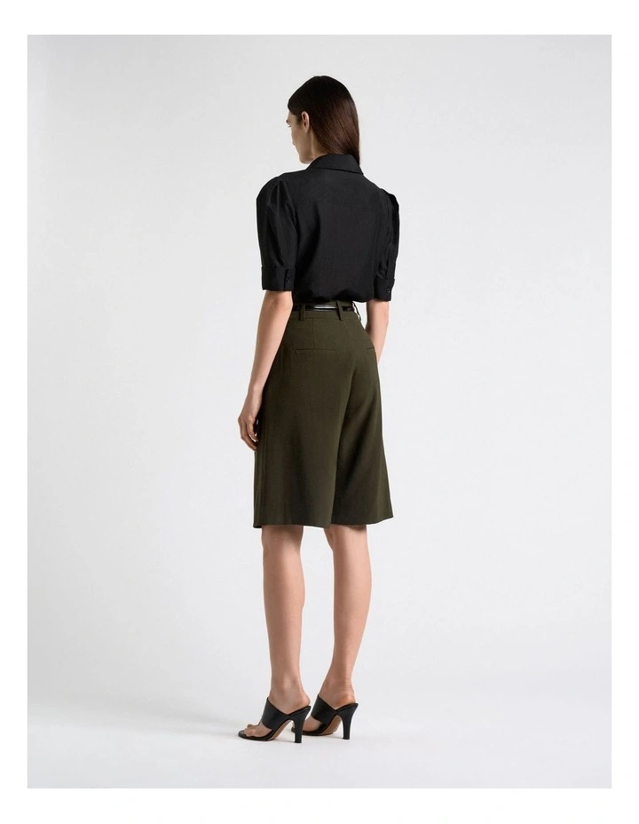 Soft Shirting Short Sleeve Shirt in Black image 2