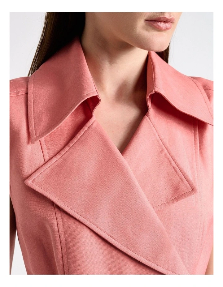 Linen Viscose Blend Jumpsuit in Pink image 4