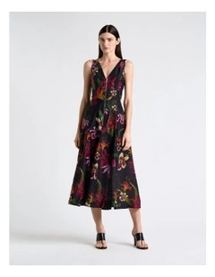 Wild Orchid Sheer Midi Dress