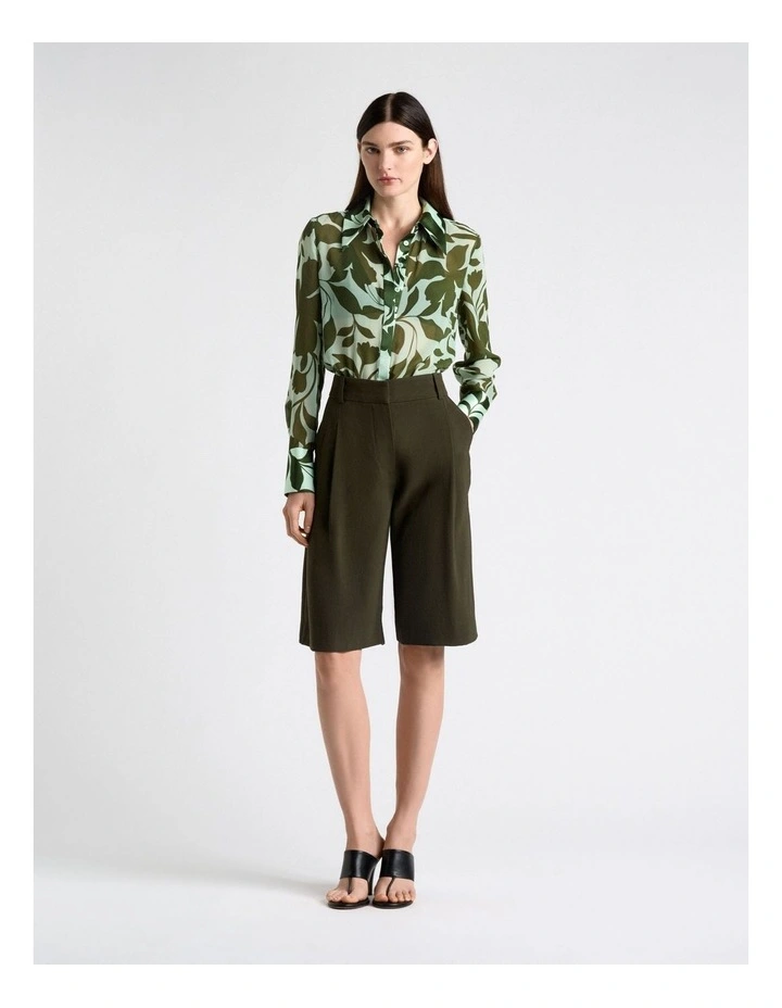 Shadow Garden Georgette Shirt in Green image 5