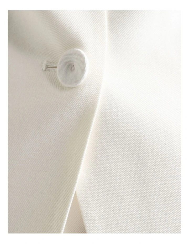 Viscose Twill Short Sleeve Top in Ivory image 3