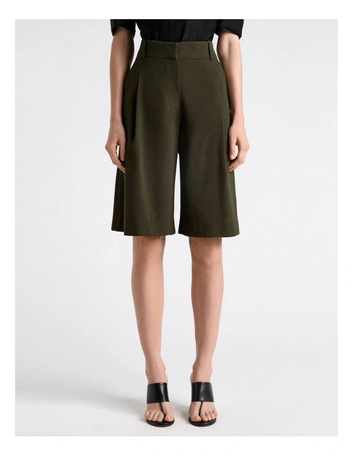 Olivine Viscose Twill Bermuda Short image 1