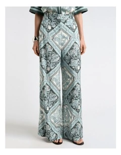 Ornate Tile Wide Leg Pant