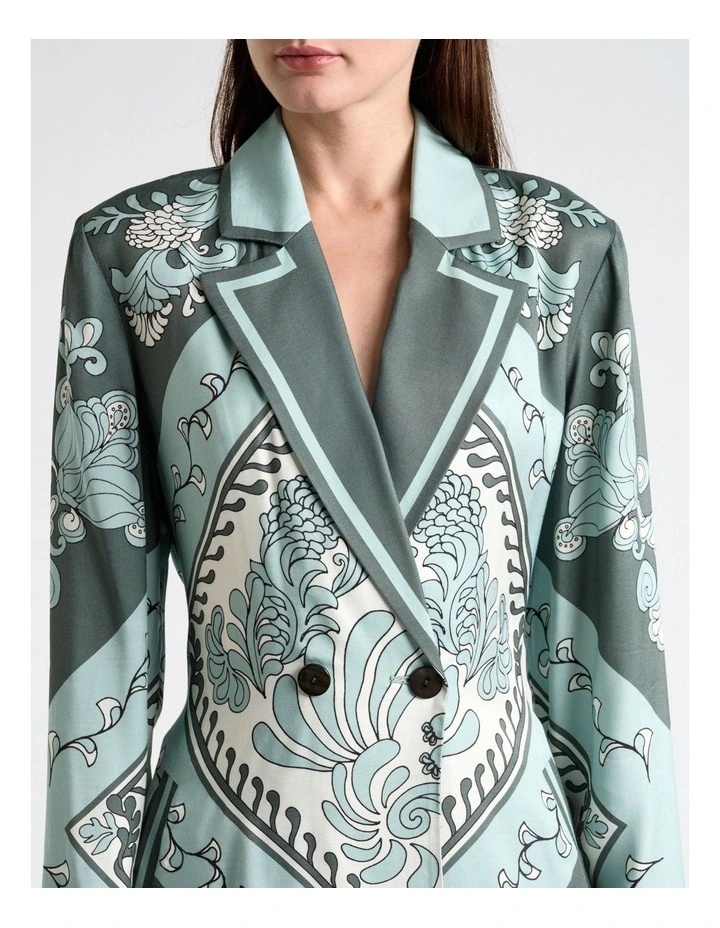Ornate Tile Tie Belt Blazer image 3